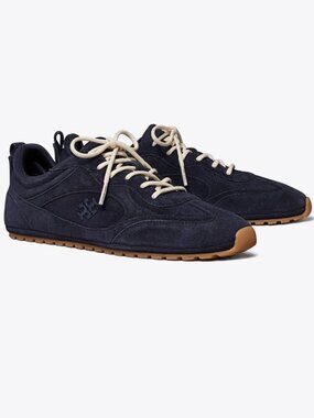 Tory Burch Field Sneakers, Size 6, Navy Blue
